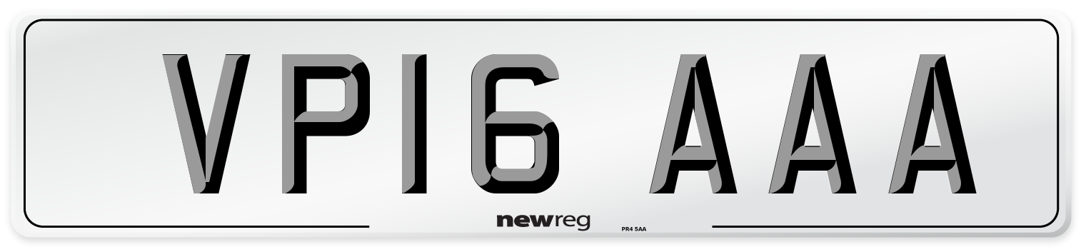 VP16 AAA Number Plate from New Reg
